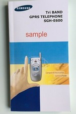 SAMSUNG SGH E600 Manuale d'uso in inglese 186 pagine NUOVO