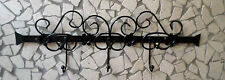Appendiabiti attaccapanni in ferro battuto 6 posti da parete artigianale 