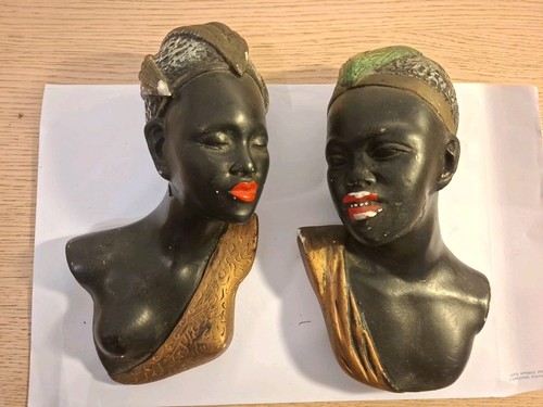 Coppia sculture teste di - coppia,