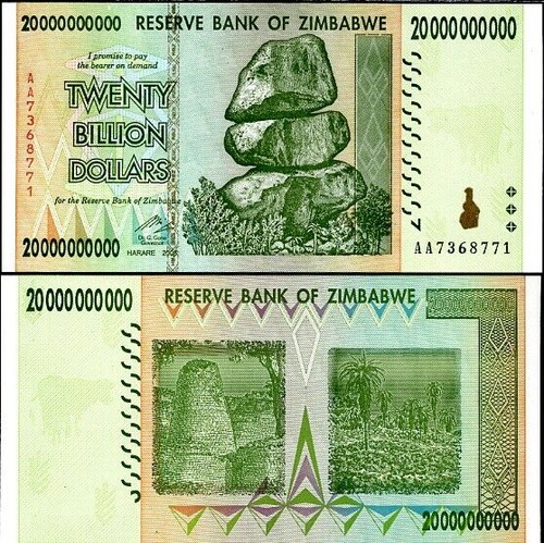 Zimbabwe banconota 20 - da,