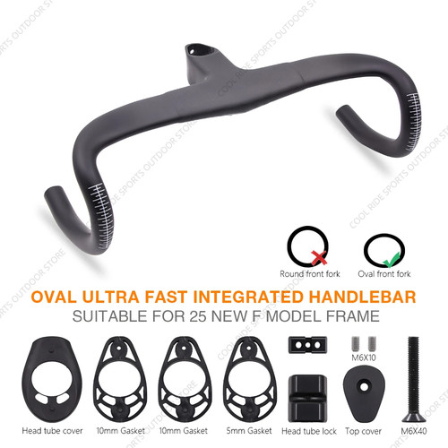 Manubrio integrato opaco bici - ,