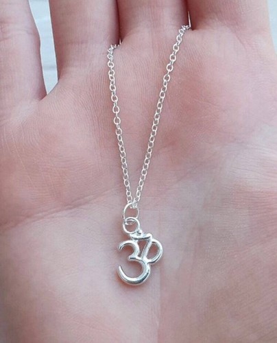 Collana con simbolo - om, argento