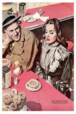 Vintage Cafe Scene Poster -
