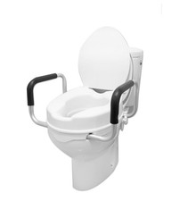 rialzo wc per anziani con braccioli e coperchio