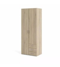 ARMADIO 2 ANTE BATTENTI "SPACE" CON 3 CASSETTI EFFETTO QUERCIA 77,60X49,20X20...