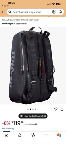 Wilson super tour - wilson, pk