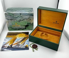 Rolex Watch Box Green Leather Wood Outer Box Tag Libretto per Yacht Master 16622