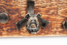 Staffordshire Bull Terrier supporto decorativo da parete - appendiabiti piombo s