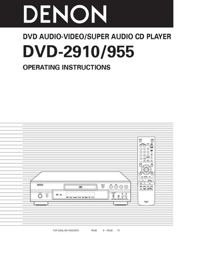 Denon dvd 2910 lettore - dvd-2910,