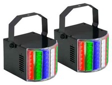 2 Proiettore LED RGBW USB Derby Faro Mobile Effetti Luce Sena Discoteca Feste DJ