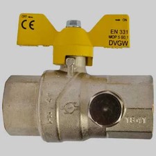 GAS BALL VALVE F/F WITH TWO