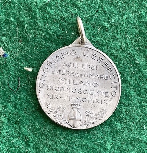 Medaglia milano riconoscente - medaglia,