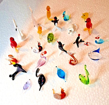 24 Piccoli animaletti da collezione vetro Murano lavorazione a lume.