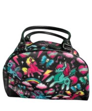 Borsa tote bag bowling borsetta unicorni e arcobaleni marca liquore