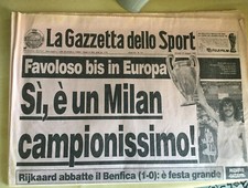 MILAN “4* COPPA CAMPIONI” GAZZETTA DELLO SPORT 24 MAGGIO 1990