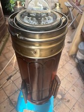 bussola in chiesuola su fusto in legno anni 30 per barca a vela