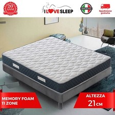 Materasso Memory Ortopedico H 21 cm - 11 Zone - 80 90 120 140 160 180 190 200