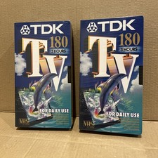 2 x Nastro VHS Video TDK-TV
