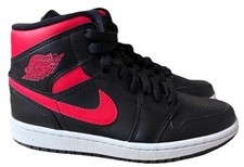 Nike Air Jordan 1 Mid Siren Rosso Nero Bianco | BQ6472-004 Taglia Donna 7 Uomo 5,5