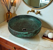 Lavabo vaso rame patina verde