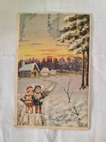 Cartolina buon natale - buon,