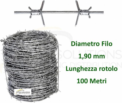 Filo spinato zincato per - spinato,