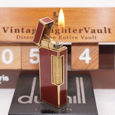 Accendino Dunhill laccato rosso_pulito ad ultrasuoni_pulito/senza dazi e tasse