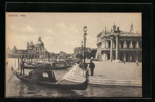 Cartolina venezia molo dal - cartolina,