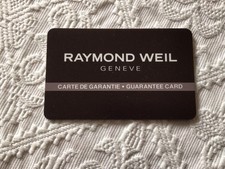 Card Garanzia in Bianco Raymond Weil Vintage