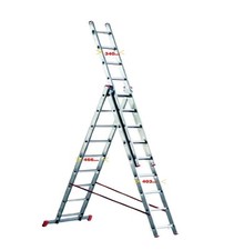 Scala TRASFORMABILE a sfilo alluminio MARCHETTI 3 elementi 12+12+12 piolo 28 mm