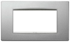 VIMAR EIKON NEXT PLACCA CLASSIC 4 MODULI COLORE ARGENTO MATT 20654.N13