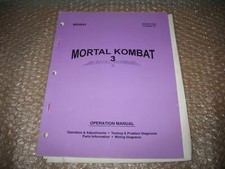 OFFICIAL OPERATION MANUAL MORTAL KOMBAT 3 MIDWAY JAMMA PCB ARCADE