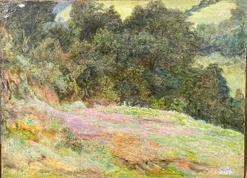 Paesaggio estivo dipinto - , ad