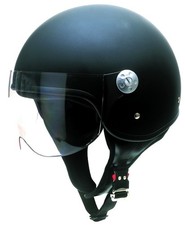 Casco Jet Pilot Nero Opaco con