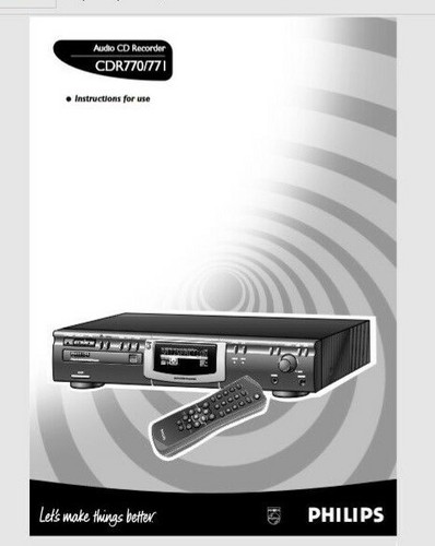 Philips cdr 770 771 - cdr,