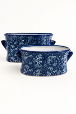 Set fioriere blu vintage - fioriere,
