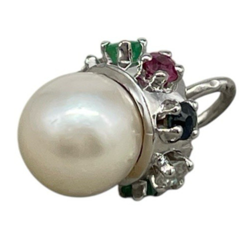 Ciondolo charm oro bianco - charm,