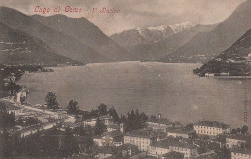 Cartolina lago como - cartolina,
