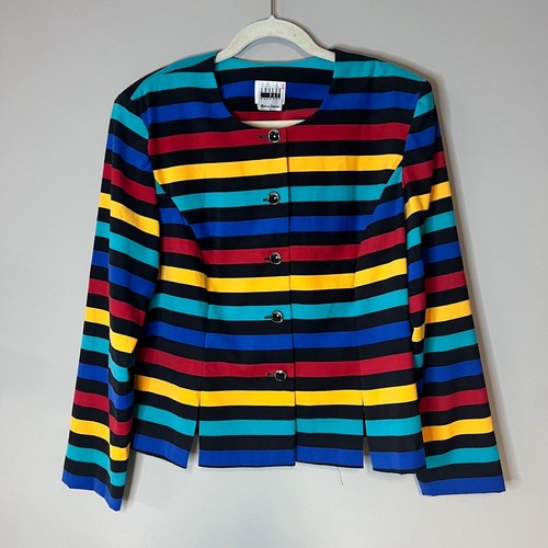 Giacca righe vintage colori - a,