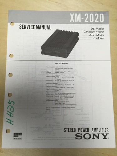 Sony manuale servizio - sony,