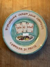 piatto Buon Ricordo Chalet Certosa Di Pavia Tristi Risotti   Cas 3D 1969/70