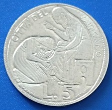 ?? CITTA' DEL VATICANO MONETA 5 LIRE 1975 GIUBILEO ANNO SANTO PAPA PAOLO VI