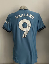 maglia calcio autografata Manchester City home 9 Haaland signed COA soccer