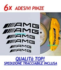 KIT 6 ADESIVI AMG MERCEDES sticker PINZE FRENO A C CLA GLE E B adesivo stemma