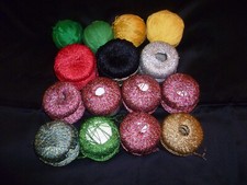 15 GOMITOLI AVANZI CLUB HOBBY X LAVORI NATALE 650 GRAMMI COTONE LAME' VISCOSA