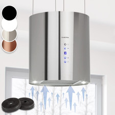 Cappa Sospesa Cucina Con LED, Flusso D'Aria 558M³/H, per Isola a Candelabro, Con