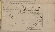 96410V  ANTICHI DOCUMENTI CON TIMBRO AMRCA DA BOLLO BIANDRATE E NOVARA