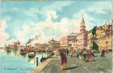 Cartolina Venezia Italia Riva