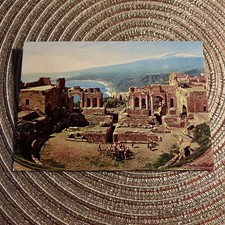 CARTOLINA COLORI COLLEZIONE TAORMINA TEATRO GRECO