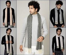 5 PC Lotto Ikat Morbida Lana Sciarpe Uomo Caldo Inverno India Fatto Cashmere